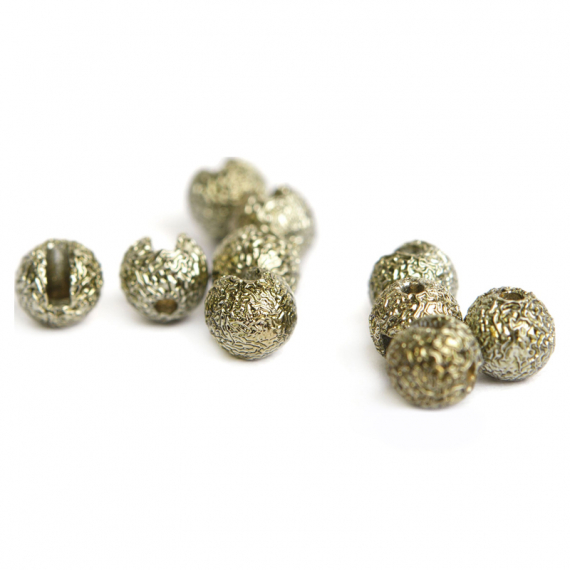 Gritty Slotted Tungsten Beads 4mm - Metallic Olive ryhmässä Koukut & Tarvikkeet / Perhonsidonta / Perhonsidontamateriaalit / Jatkorunko & helmet @ Sportfiskeprylar.se (FD-C2621)