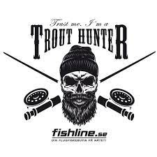 Fishline TROUTHUNTER sticker ryhmässä Muut / Liimamerkit & dekaalit @ Sportfiskeprylar.se (FL-STICK-THUNTER)