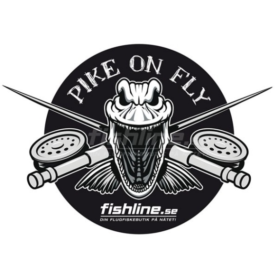 Fishline Pike on Fly sticker ryhmässä Muut / Liimamerkit & dekaalit @ Sportfiskeprylar.se (FL-Sticker)