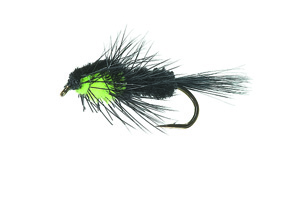 Montana Nymph Black/Fluo Green Daiichi 1710 #10 ryhmässä Vieheet / Perhot / Nymfit @ Sportfiskeprylar.se (FL22010)