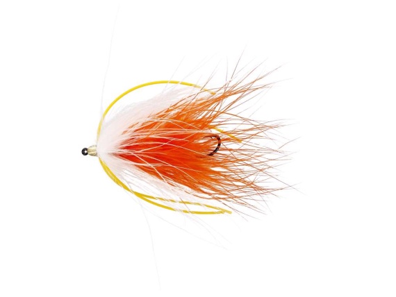 Marabou Worm White/Orange ryhmässä Vieheet / Perhot / Streamerit @ Sportfiskeprylar.se (FL24063r)