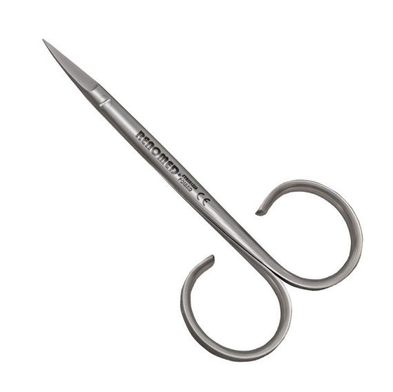 Renomed - Small Scissor Curved ryhmässä Työkalut & Lisätarvikkeet / Pihdit & sakset / Leikkurit & sakset @ Sportfiskeprylar.se (FS2)