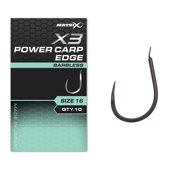 Matrix X3 Power Carp Edge Barbless ryhmässä Koukut & Tarvikkeet / Koukut / Yksihaaraiset koukut @ Sportfiskeprylar.se (GHK174r)