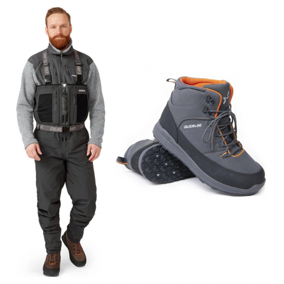 Guideline Laxa 2.0 ZIP Wader Combo Rubber ryhmässä Vaatteet ja kengät / Kahluuvarusteet / Kahluuvarussarjat @ Sportfiskeprylar.se (GLLAXA20ZIPGUMMI)