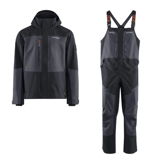 Grundéns Gore-Tex Pro Fishing Jacket & Bib Combo Obsidian ryhmässä Vaatteet ja kengät / Vaatetus / Kalastusasut @ Sportfiskeprylar.se (GRUNDENSGORETEXSET)