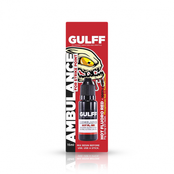 Gulff Ambulance Red 15ml ryhmässä Työkalut ja tarvikkeet / Superliima & Epoksi / UV-liima @ Sportfiskeprylar.se (GU15AR)