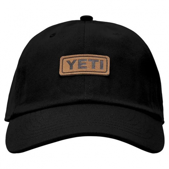 Yeti Leather Logo Badge 6 Panel Soft Crown Hat Black ryhmässä Vaatteet ja kengät / Lippikset ja päähineet / Lippikset / Dad Caps @ Sportfiskeprylar.se (H007B)