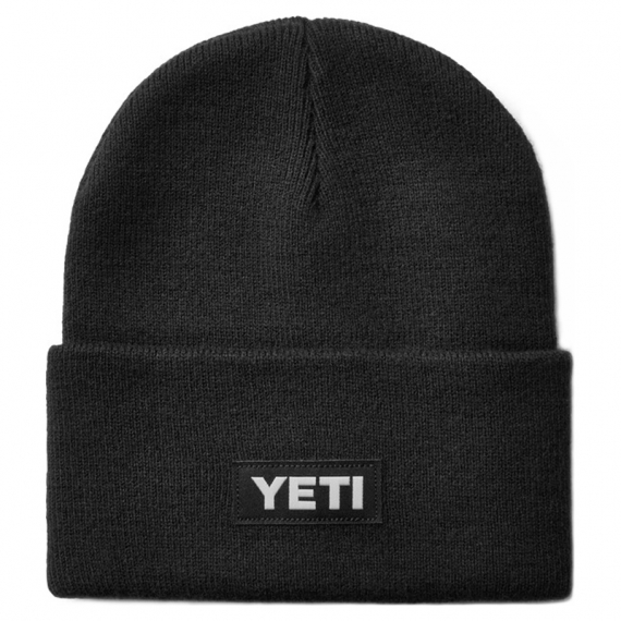 Yeti Logo Badge Knitted Black ryhmässä Vaatteet ja kengät / Lippikset ja päähineet / Lakit & pipot @ Sportfiskeprylar.se (H024B)
