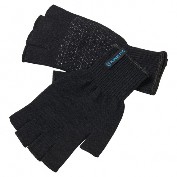 Kinetic Merino Wool Half Finger Glove Black, One Size ryhmässä Vaatteet ja kengät / Vaatetus / Käsineet @ Sportfiskeprylar.se (H207-007-OS)