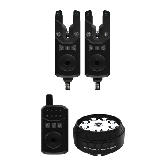 Sonik SKS2 Alarm Set 2+1 + Bivvy Lamp ryhmässä Työkalut ja tarvikkeet / Puremahälytykset ja indikaattorit / Tärpinilmaisimet @ Sportfiskeprylar.se (HC0082)