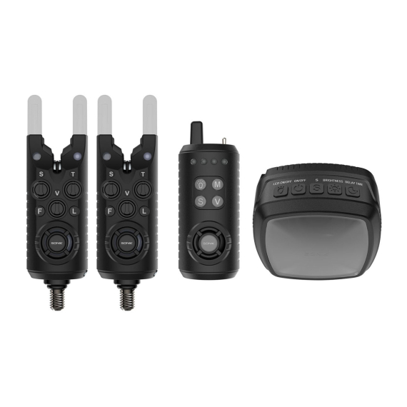 Sonik Gizmo2 Alarm Set 2+1 + Bivvy Lamp ryhmässä Työkalut ja tarvikkeet / Puremahälytykset ja indikaattorit / Tärpinilmaisimet @ Sportfiskeprylar.se (HC0087)