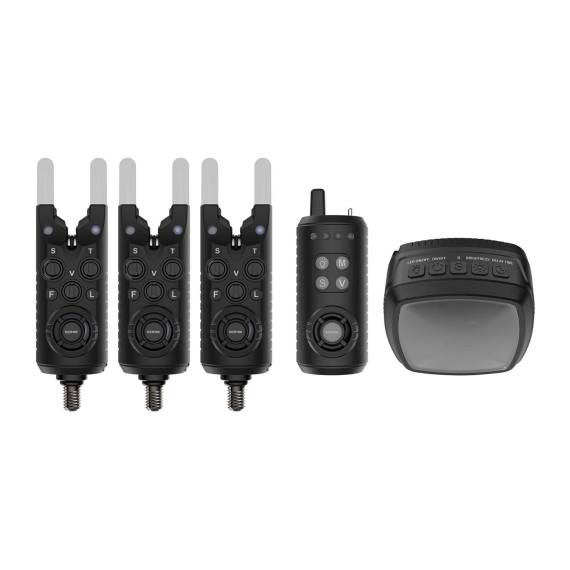 Sonik Gizmo2 Alarm Set 3+1 + Bivvy Lamp ryhmässä Työkalut ja tarvikkeet / Puremahälytykset ja indikaattorit / Tärpinilmaisimet @ Sportfiskeprylar.se (HC0088)