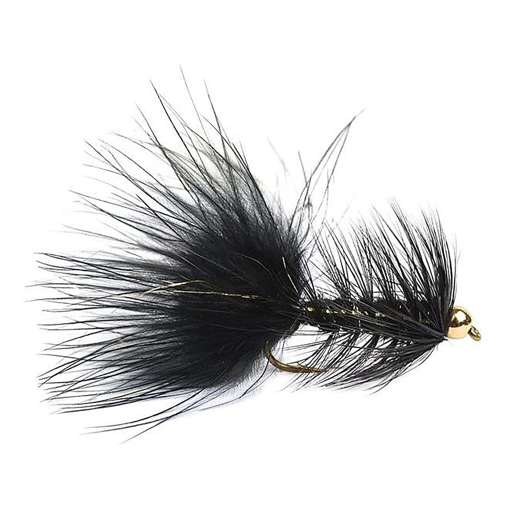 Wolly Bugger Gold Head Black size 8 ryhmässä Vieheet / Perhot / Streamerit @ Sportfiskeprylar.se (HF1230-8)