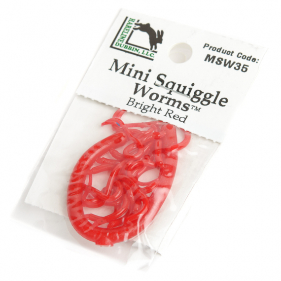 Mini Squiggle Worms #35 Bright Red ryhmässä Koukut & Tarvikkeet / Perhonsidonta / Perhonsidonta materiaali / Muut synteettiset materiaalit @ Sportfiskeprylar.se (HL-MSW35)