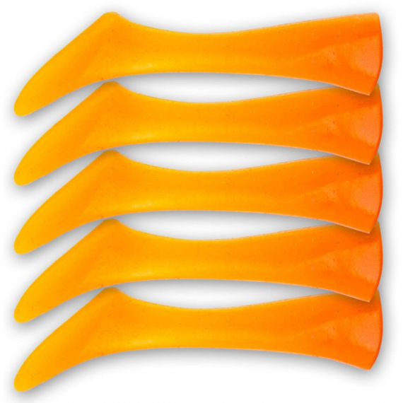 Headbanger Shad 11cm Replacement Tails (5kpl), Orange ryhmässä Uistimet / vieheet / Softbaits / Kumikalat / Ahven heittojigit & Kuha heittojigit @ Sportfiskeprylar.se (HS-11-RT-OR)