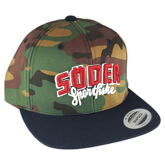 Söder Sportfiske Snapback 2-Tone Camo Green/Black - Original Logo ryhmässä Vaatteet ja kengät / Lippalakit ja päähineet / Lippikset / Snapback-lippikset @ Sportfiskeprylar.se (HS1008942-OL)