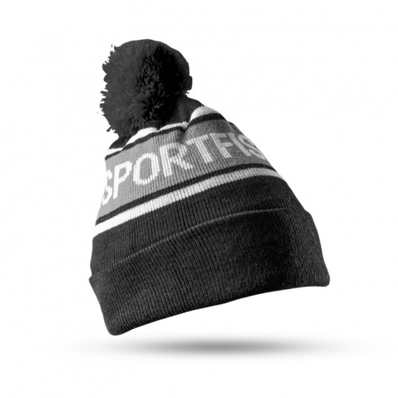 Söder Sportfiske Knitted Beanie Black/Grey ryhmässä Vaatteet ja kengät / Lippikset ja päähineet / Lakit & pipot @ Sportfiskeprylar.se (HW2012BLGSS)