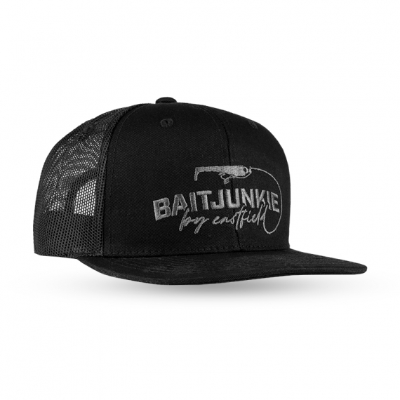 Eastfield Baitjunkie Flatbrim Mesh Cap Black ryhmässä Vaatteet ja kengät / Lippalakit ja päähineet / Lippikset @ Sportfiskeprylar.se (HW2053BLEFL)
