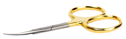 High Grade Scissor Curved 4\'\' Gold ryhmässä Työkalut & Lisätarvikkeet / Pihdit & sakset / Leikkurit & sakset @ Sportfiskeprylar.se (IB-427)