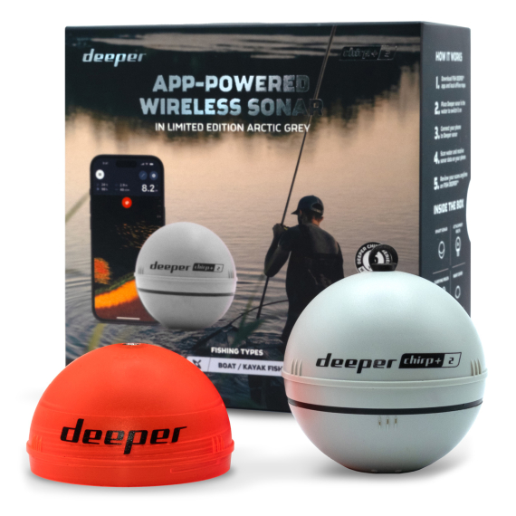 Deeper Smart Sonar CHIRP+ 2.0 Limited Edition Arctic Grey ryhmässä Veneilyelektroniikka & veneily / kaikuluotaimet / Kannetavat kaikuluotaimet @ Sportfiskeprylar.se (ITGAM1763)