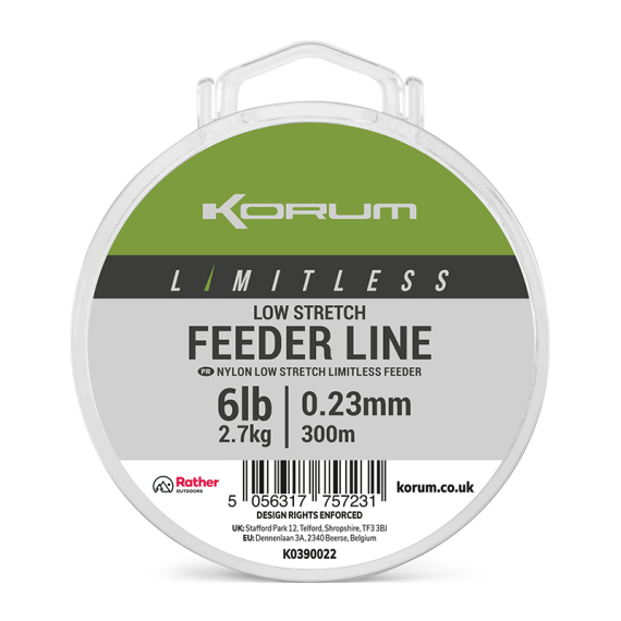 Korum Limitless Low Stretch Feeder Line ryhmässä Siimat / Specimensiimat @ Sportfiskeprylar.se (K0390022r)