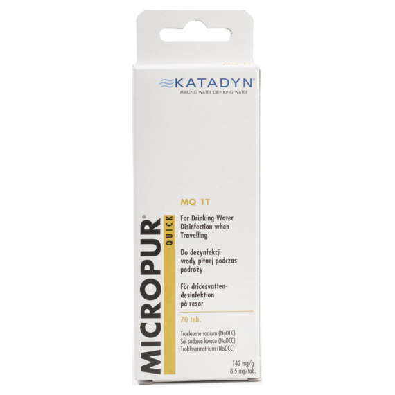 Katadyn Micropur Quick MT1T - 70 Tablets ryhmässä Retkeily / ulkoilu / Muut retkeilyvarusteet / Hygienia & terveys @ Sportfiskeprylar.se (KA8019951)