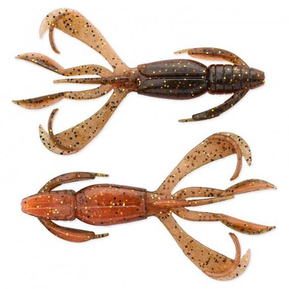 Keitech Crazy Flapper 7cm (8pcs) - Green Pumpkin Orange Gold - Vieheet Jigit ja keinosyötit Ravut ja Creaturebaits-syötit Otusjigit