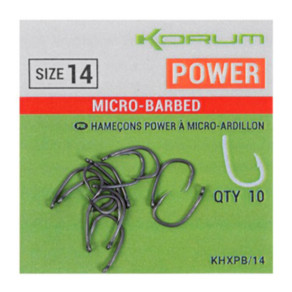 Korum Xpert Power Micro-Barbed ryhmässä Koukut & Tarvikkeet / Koukut / Specimen-koukut @ Sportfiskeprylar.se (KHXPB-06r)