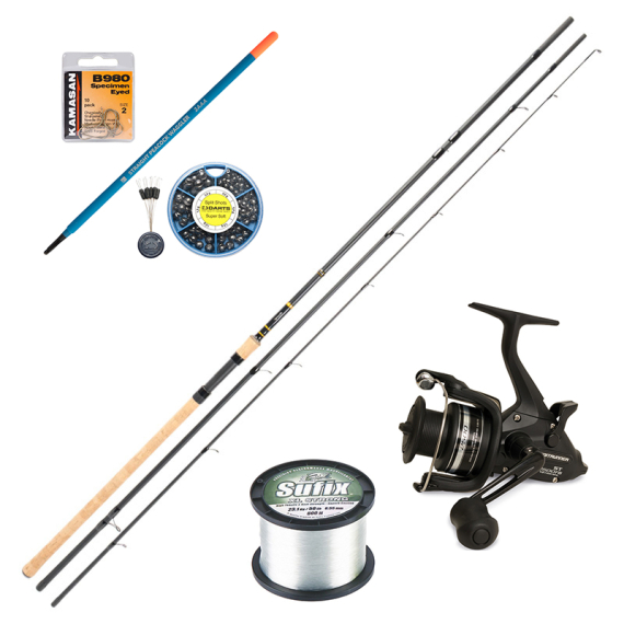 Korum 13\' Glide Power Float Rod Starting Kit Combo ryhmässä Kalastussetit / Specimenyhdistelmät / Kellukekalastus & waggler-setti @ Sportfiskeprylar.se (KORUMSTARTINGKITCOMBO)