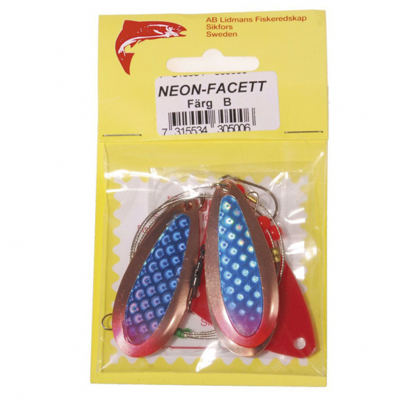 Lidmans Släp Neon-Facett ryhmässä Vieheet / Vetouistelun vieheet & lusikat / Taimenlusikat / flasherrit @ Sportfiskeprylar.se (LD37r)