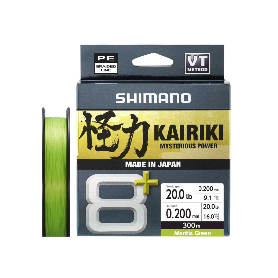 Shimano Kairiki 8+ 300m Green ryhmässä Siimat / Kuitu- ja supersiimat @ Sportfiskeprylar.se (LDM68XE0606030Gr)