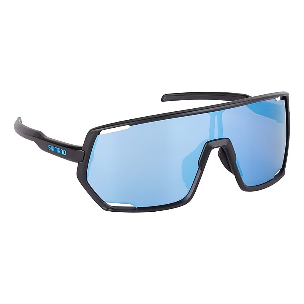 Shimano Lesath Matte Black & Blue Mirror ryhmässä Vaatteet ja kengät / Silmälasit / Polarisoidut aurinkolasit @ Sportfiskeprylar.se (LESBM)