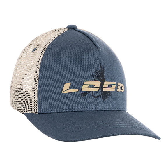 Loop Fly Trucker Cap - Blue Gray ryhmässä Vaatteet ja kengät / Lippalakit ja päähineet / Lippikset @ Sportfiskeprylar.se (LFTC01-702)