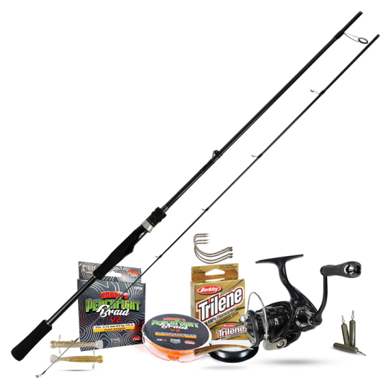 Lunker Stick Dropshot Set ryhmässä Kalastusmenetelmät / Heittokalastus / Yhdistelmät / Virvelisetit @ Sportfiskeprylar.se (LUNKERSTICKNINJASET)