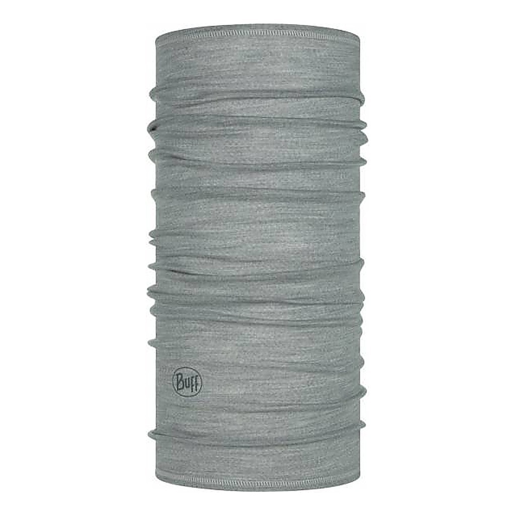 Buff Merino Lightweight - Solid Grey ryhmässä Vaatteet ja kengät / Vaatetus / Huivit & kasvosuojat @ Sportfiskeprylar.se (MERINO-SOLIDGREY)