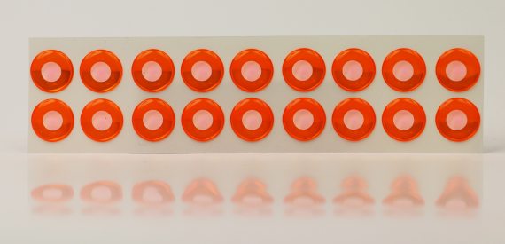 Epoxy Eyes 5,1mm white/orange ryhmässä Koukut & Tarvikkeet / Perhonsidonta / Perhonsidonta materiaali / Silmät @ Sportfiskeprylar.se (MEY3-962)