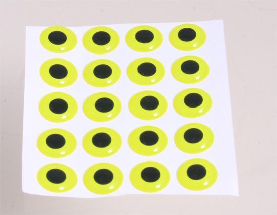 Epoxy Eyes 9mm - Fluo Yellow ryhmässä Koukut & Tarvikkeet / Perhonsidonta / Perhonsidonta materiaali / Silmät @ Sportfiskeprylar.se (MEY6-415)