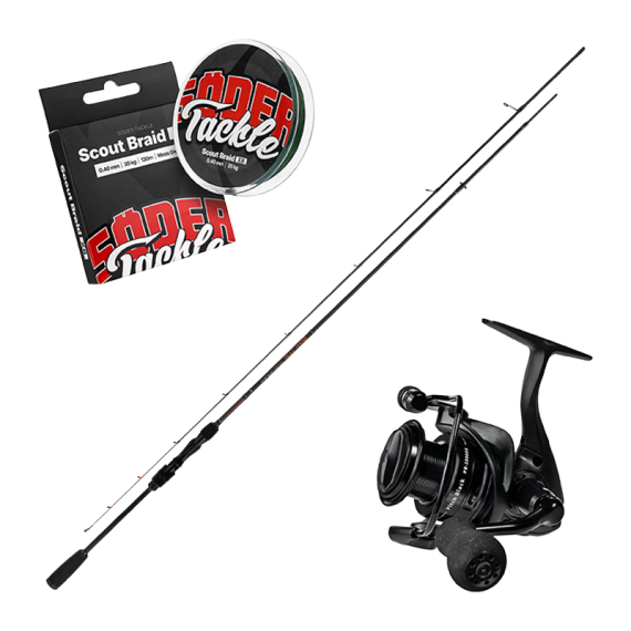 Mikado Bixlite Jigger Spin 213cm 7\' 5-20g Pitch Black Combo ryhmässä Kalastussetit / Virvelisetit / Ahvenen Avokelasetti @ Sportfiskeprylar.se (MIKADOJIGGERSPINCOMBO)