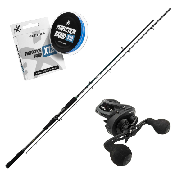 Mikado Jaws Big Bait Casting 8\'6\'\', 50-200g / Svivlo Combo ryhmässä Kalastussetit / Heittokalastussetit / Hyrräkelasetit Hauki @ Sportfiskeprylar.se (MIKADOSVIVLOJAWSBIGSET)