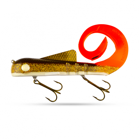 Musky Innovations Bull Dawg Magnum 12\'\'/30,5cm, 226g - Holo Walleye ryhmässä Vieheet / Swimbaits / Pehmeä swimbaitit @ Sportfiskeprylar.se (MIMBD-9)