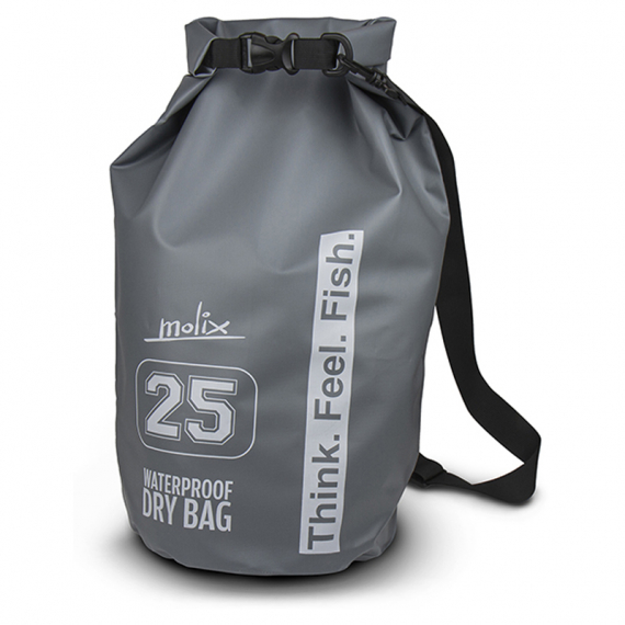 Molix Waterproof Dry Bag 25 LT Grey ryhmässä Säilytys / Vedenpitävät laukut @ Sportfiskeprylar.se (MWDB-25L)