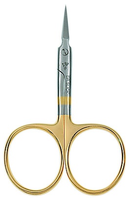 Dr Slick Arrow Scissor 3 1/2\'\' Gold Loops Straight ryhmässä Työkalut ja tarvikkeet / Pihdit & sakset / Leikkurit & sakset @ Sportfiskeprylar.se (NFD618-SA35G)