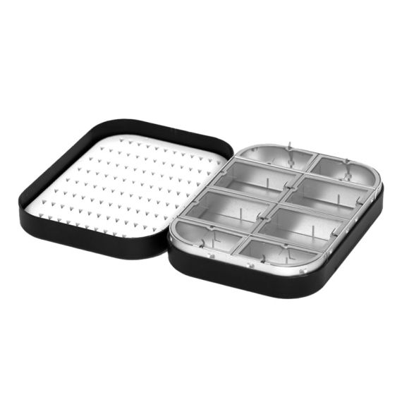 Douglas Metal Wheatley Fly Box 4\'\' Dual Foam / 8 compartments ryhmässä Säilytys / Rasiat ja laatikot / Perhorasiat @ Sportfiskeprylar.se (NFD9184-4inch-Foam-Comp)