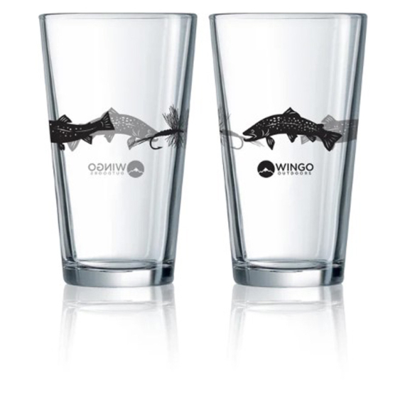 Wingo Pint Glass Trout Flies 2-Pack ryhmässä Muut / Lahjat Ja Lahjaoppaat @ Sportfiskeprylar.se (NFD9210)