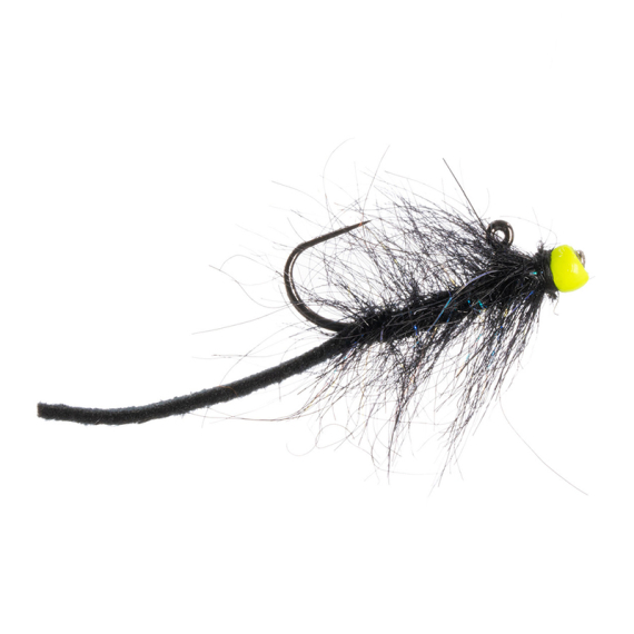 Umpqua Balanced Leather Leech Nano #12 - Black/Chartreuse ryhmässä Vieheet / Perhot @ Sportfiskeprylar.se (NFD9629-BC12)