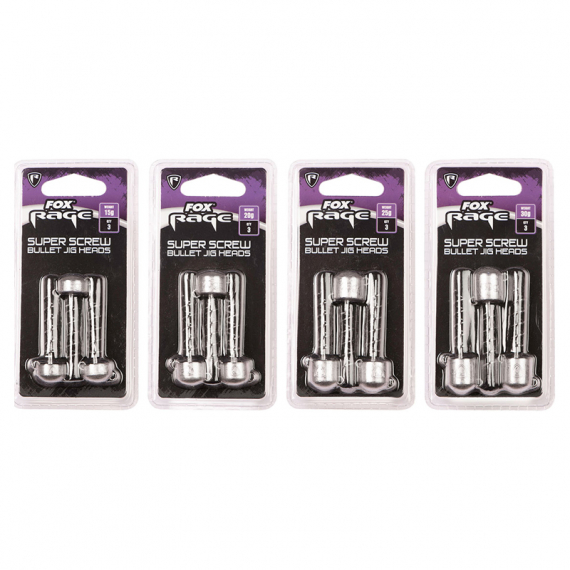 Fox Rage Super Screws 3pcs ryhmässä Koukut & Tarvikkeet / Jigipäät / Ruuvien päät @ Sportfiskeprylar.se (NJX125r)