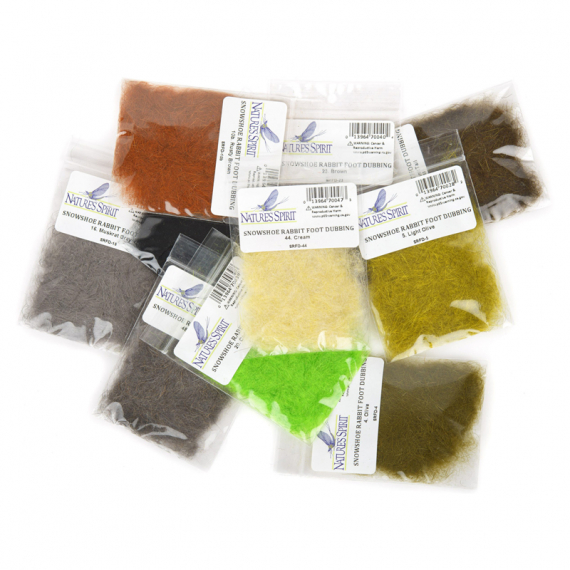 Snowshoe Rabbit Foot Dubbing ryhmässä Koukut & Tarvikkeet / Perhonsidonta / Perhonsidontamateriaalit / Dubbingit @ Sportfiskeprylar.se (NS-SRFD-10br)