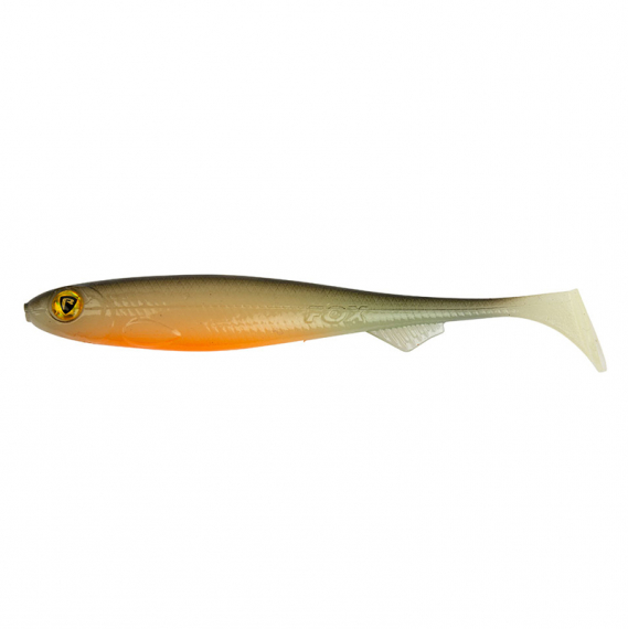 Fox Rage Slick Shad 9 cm / 3.5\'\' (bulk) - UV Hot Olive ryhmässä Vieheet / Jigit ja keinosyötit / Ahven- ja kuhajigit @ Sportfiskeprylar.se (NSC053)