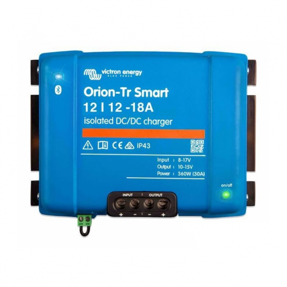 Victron Energy Orion-Tr Smart 12/12-18A Iso ryhmässä Veneilyelektroniikka & veneily / Akut & Laturit / Akun laturit @ Sportfiskeprylar.se (ORI121222120)