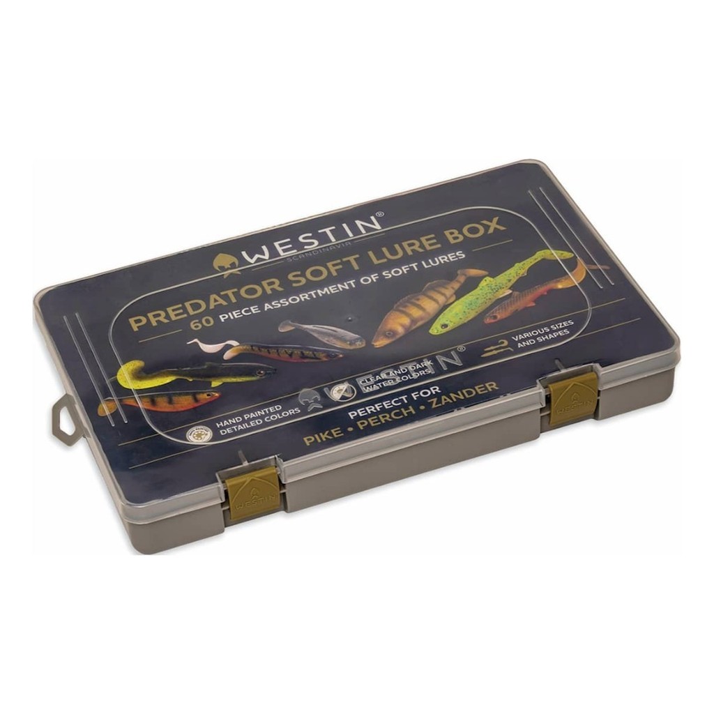 Westin Predator Soft Lure Box - 60pcs ryhmässä Muut / Lahjat Ja Lahjaoppaat / Joulukalenterit @ Sportfiskeprylar.se (P336-073-060)